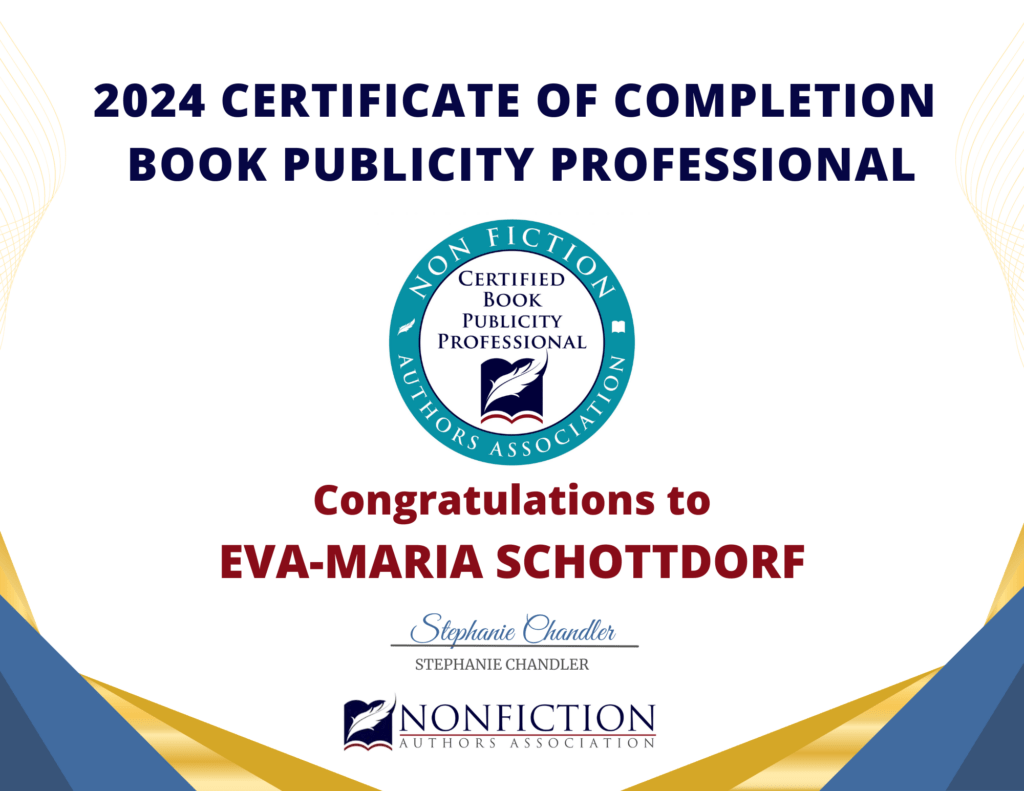 Certificate of Completion, Book Publicity Master Course, 2024